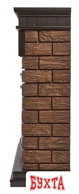 Портал Firelight Bricks Wood 25 (камень темный/шпон венге) 3