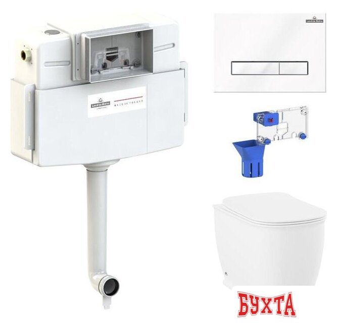 Унитаз приставной Lavinia Boho Relfix Bell Pro 5 в 1 87060213 (белое стекло) 1