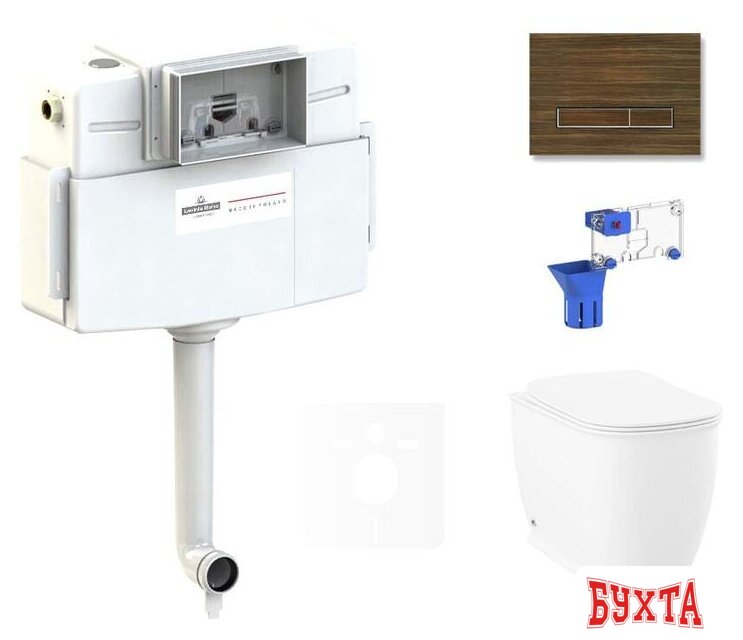 Унитаз приставной Lavinia Boho Relfix Bell Pro 5 в 1 87551001 (венге пластик) 1
