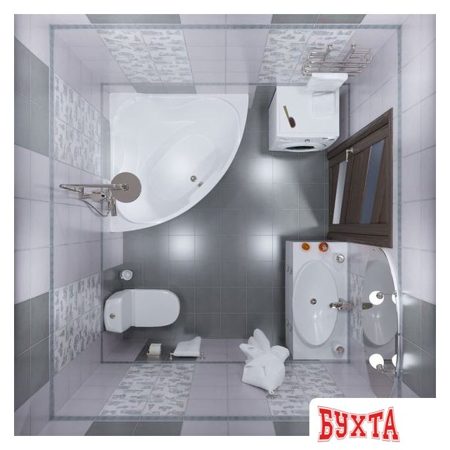 Ванна Triton Троя 150x150 (с каркасом) 5