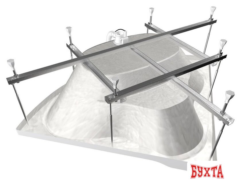 Ванна Triton Троя 150x150 (с каркасом, экраном и сифоном) 3