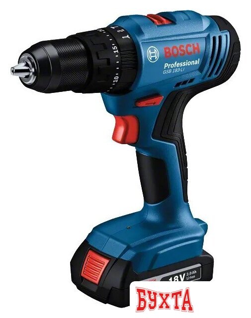 Ударная дрель-шуруповерт Bosch GSB 183-LI Professional 06019K9100 (с 2-мя АКБ, кейс) 2