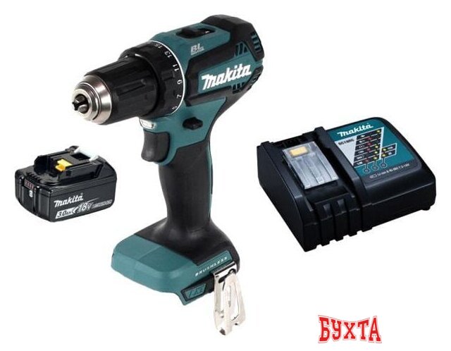 Дрель-шуруповерт Makita DDF485RF (с 1-м АКБ, кейс)