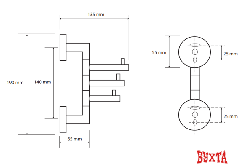 Крючок для ванны Bemeta Omega 104206072 2