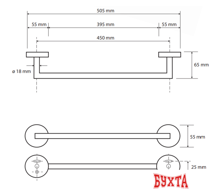 Держатель для полотенца Bemeta Amber 155204022 3
