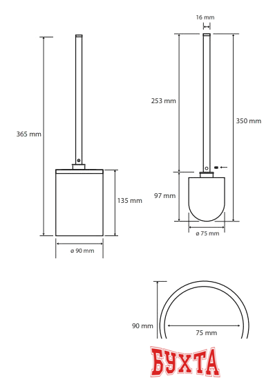 Ершик для унитаза Bemeta White 104913094 2