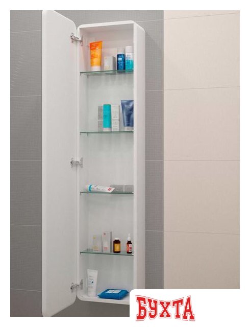 Мебель для ванных комнат Континент Шкаф-пенал Lorenzo Led 40х160 2