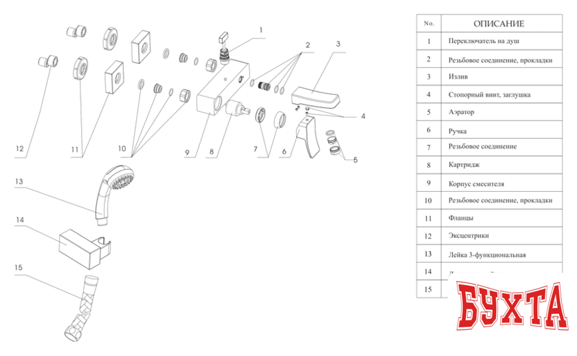 Смеситель Wasserkraft Aller 1061 5