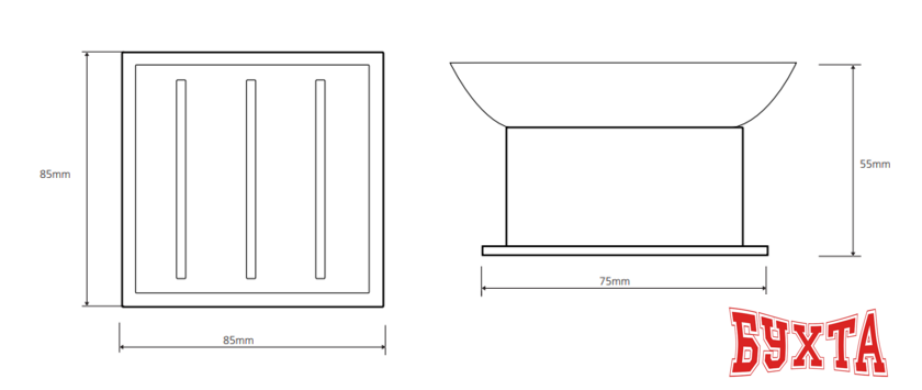 Мыльница Bemeta Plaza 140108191 2