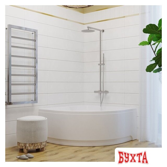 Ванна Triton Мартин 120х120 (с каркасом, сифоном, экраном) 4