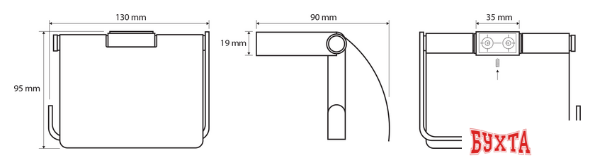 Держатель для туалетной бумаги Bemeta Nero 135012010 2