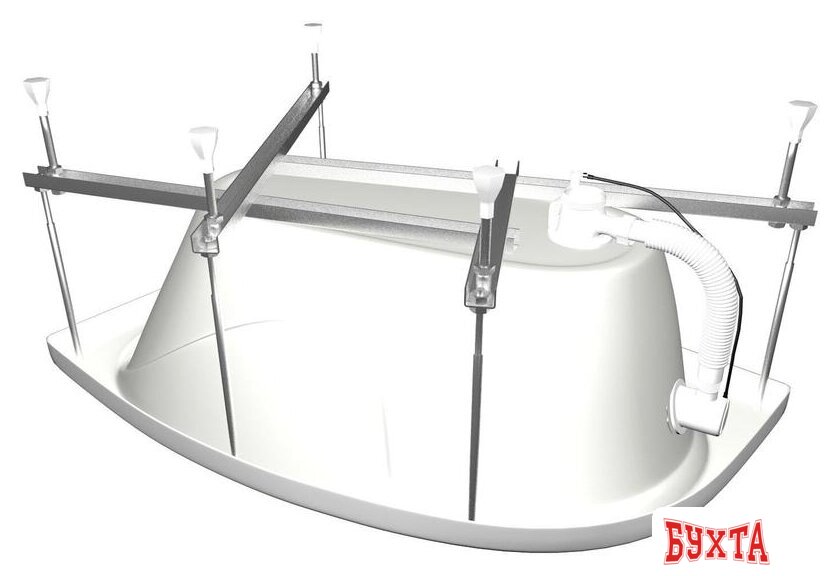 Ванна Triton Изабель 170x100L (с каркасом, экраном и сифоном) 4