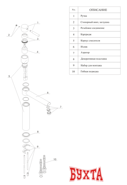 Смеситель Wasserkraft Main 4107 4