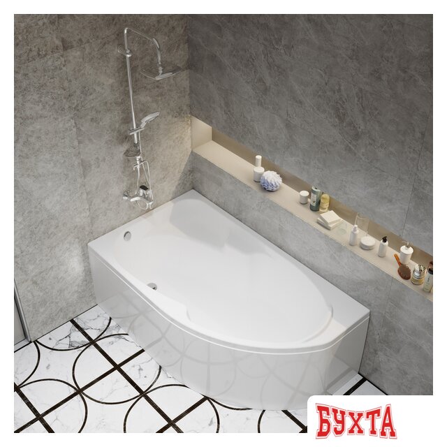 Ванна Triton София 170х95R (с каркасом, экраном, сифоном) 4