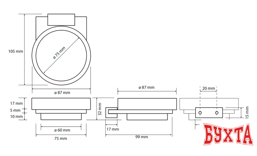 Мыльница Bemeta Galla 108108020 2