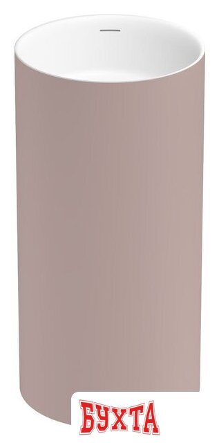 Умывальник Wellsee Chalice Perfection 230623000 (отдельностоящий, без отверстия под смеситель, цвет матовый светло-розовый/глянцевый белый)