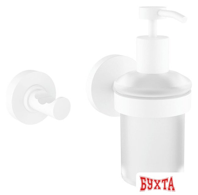 Набор аксессуаров для ванной Wellsee Finishing Touch 182515001 (дозатор для жидкого мыла, крючок, матовый белый)