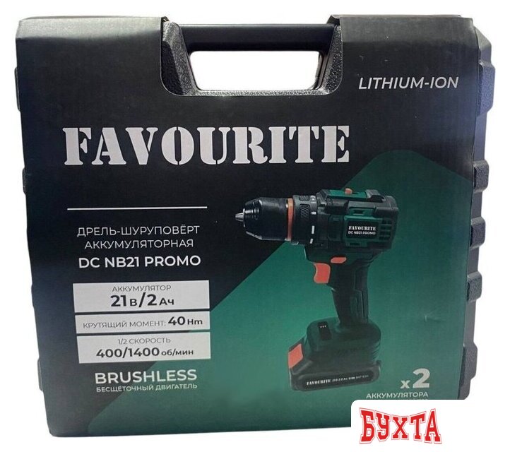 Дрель-шуруповерт Favourite DC NB21 Promo (с 2-мя АКБ, кейс) 4