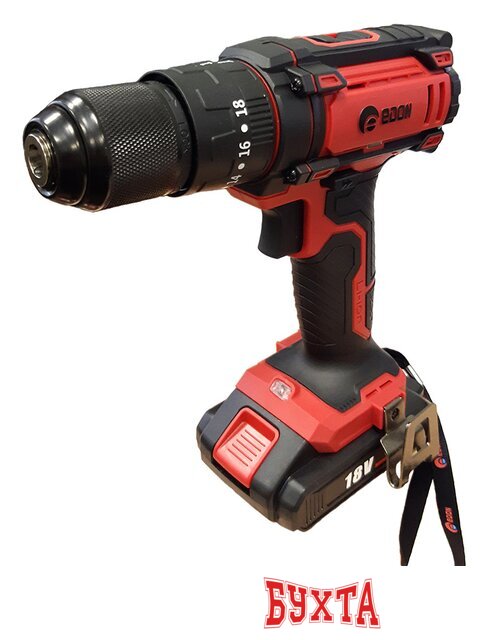 Ударная дрель-шуруповерт Edon AD-18AP (с 2-мя АКБ, кейс)