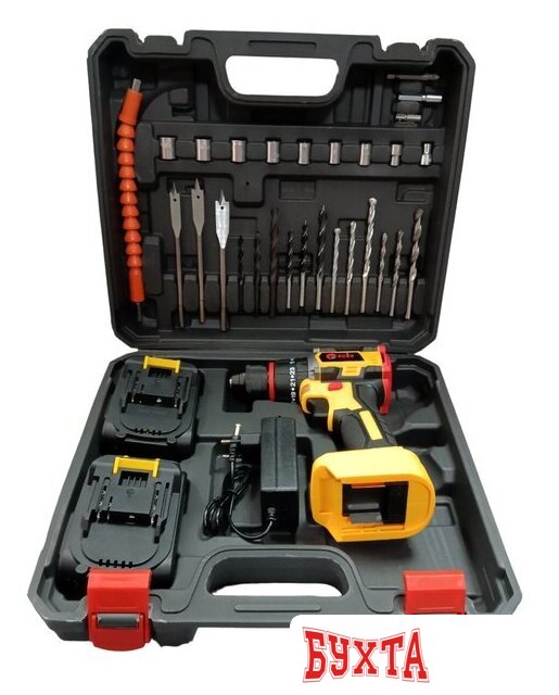 Ударная дрель-шуруповерт Edon Super AD-21PBL (с 2-мя АКБ, кейс) 3