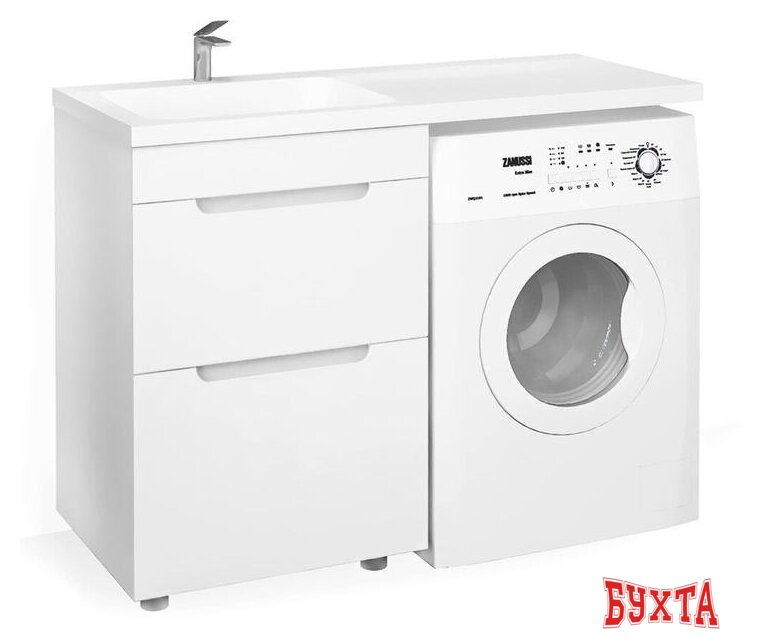 Мебель для ванных комнат Raval Тумба под умывальник Forte 120 For.01.120.L/N/W (левый, белый) 2