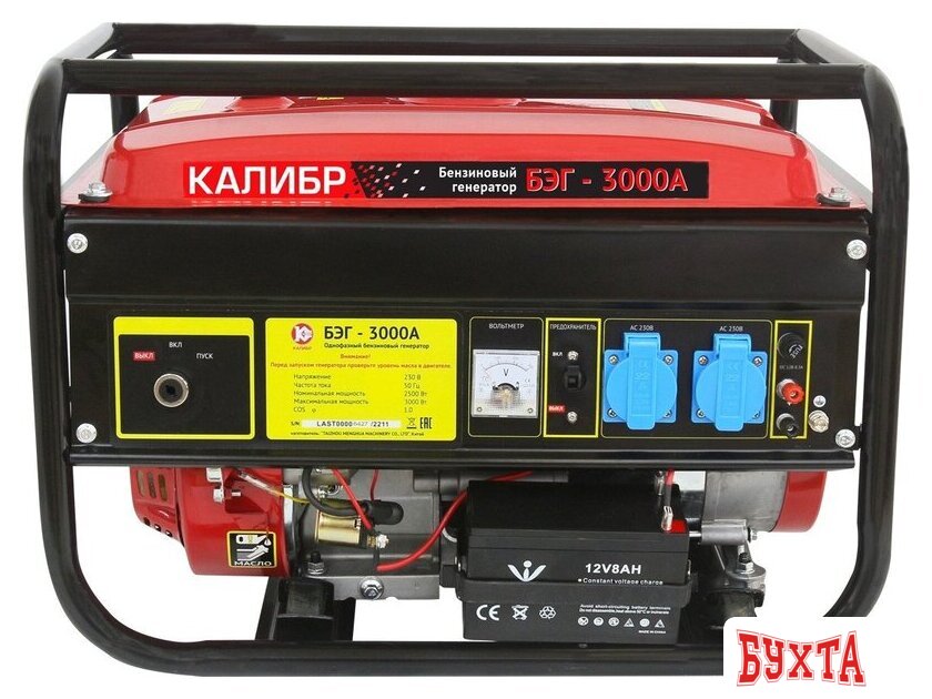 Бензиновый генератор Калибр БЭГ-3000А 2