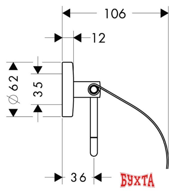 Держатель для туалетной бумаги Hansgrohe Logis 40523000 2
