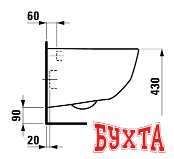 Унитаз подвесной Laufen Pro Rimless 8209660000001 (без сиденья) 4
