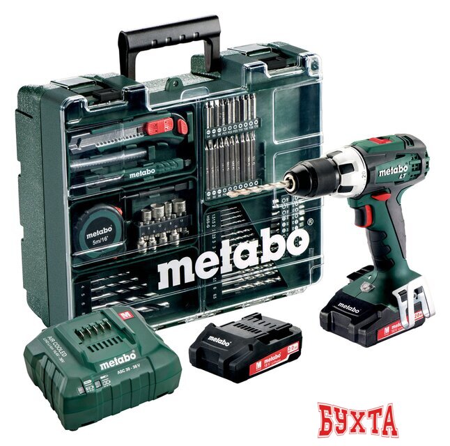 Дрель-шуруповерт Metabo BS 18 LT Set 602102600 (с 2-мя АКБ, набор инструмента)