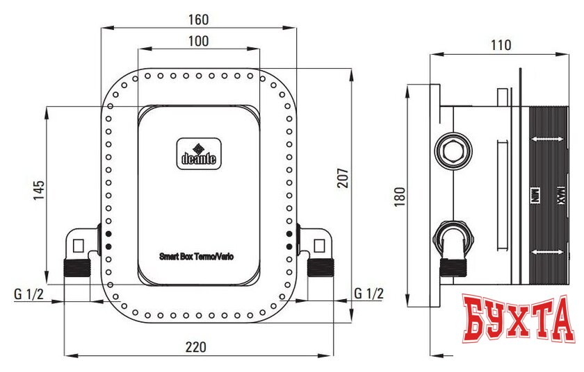 Душевая система Deante Arnika Titanium BXYYDQAM (титан) 3