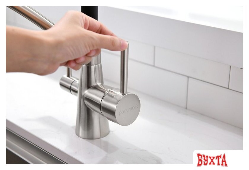 Смеситель Paulmark Siеgen Si213111-BS (брашированная сталь) 5