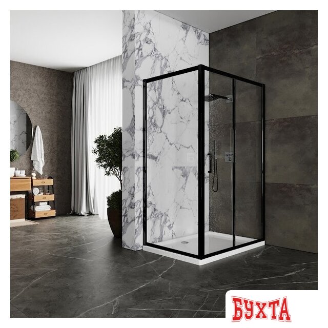 Душевой уголок Roxen Caspia 55060-100B-R 100х80 5
