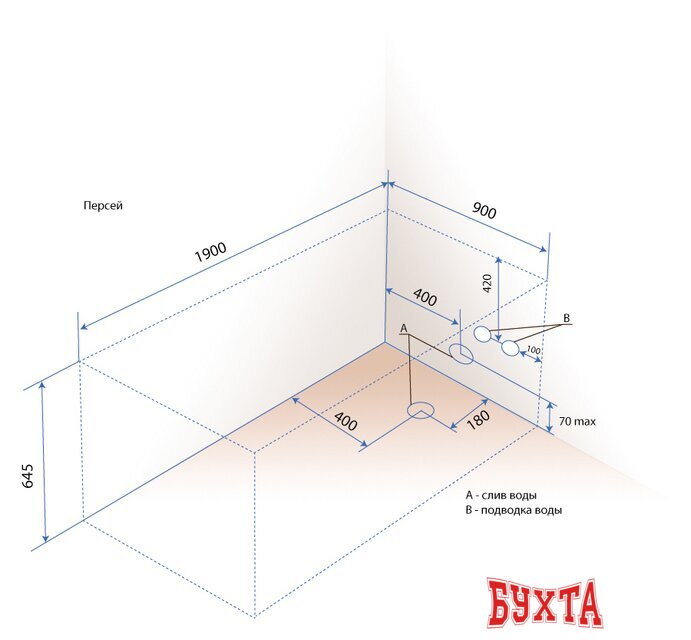 Ванна Triton Персей Экстра 190x90 5