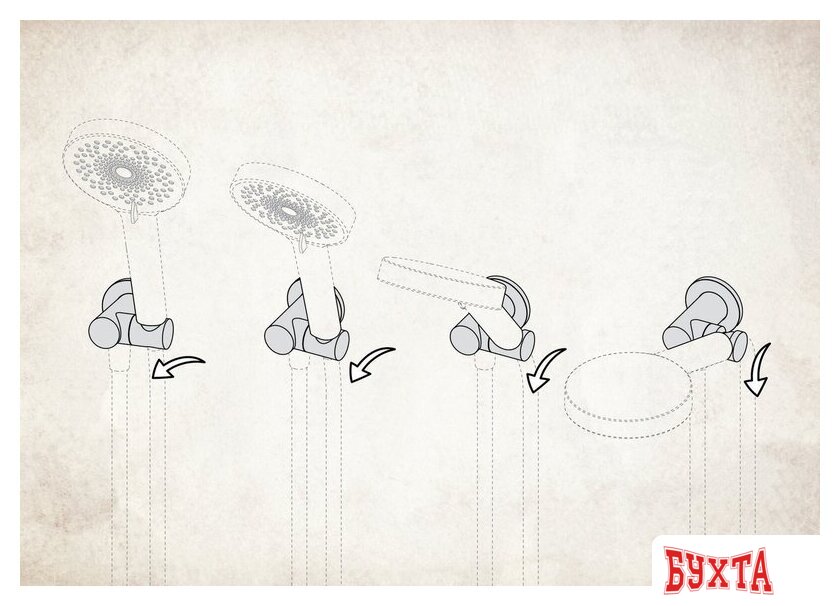 Шланговое подключение Deante Cascada Titanium NAC D57K 3