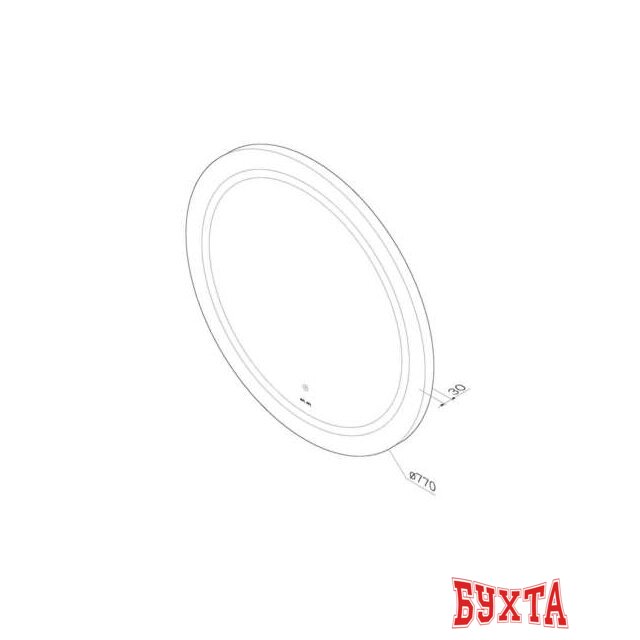Мебель для ванных комнат AM.PM Круглое зеркало с контурной LED-подсветкой M85AMOX0801WG 4