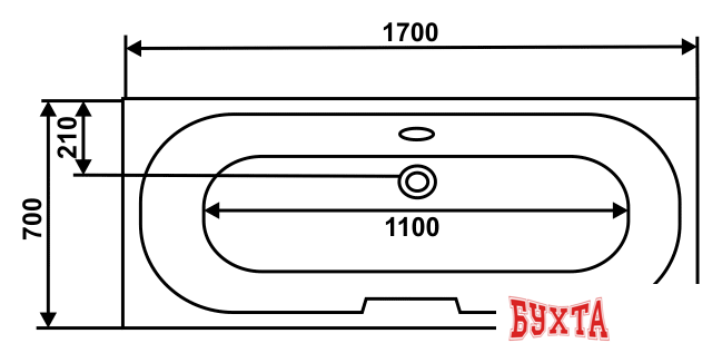 Ванна Eurolux Сибарис 170x70 3