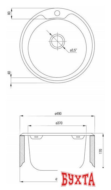 Кухонная мойка Deante Twist ZHC 0813 (сатин) 2