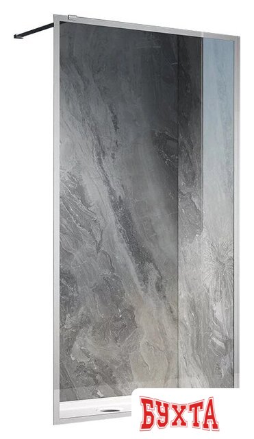 Душевая стенка Veconi 80x200 / KR81-80-01-C7 (стекло прозрачное/хром) 1