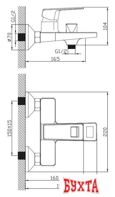 Смеситель Diadonna D78-330116HG 2