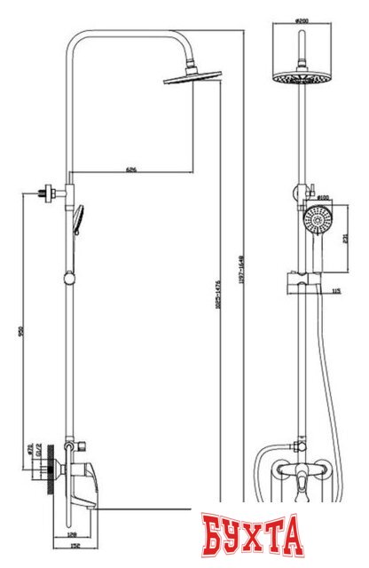 Душевая система Diadonna D80335111 2