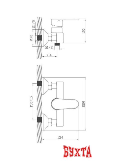 Смеситель Diadonna D91-220117SY 2
