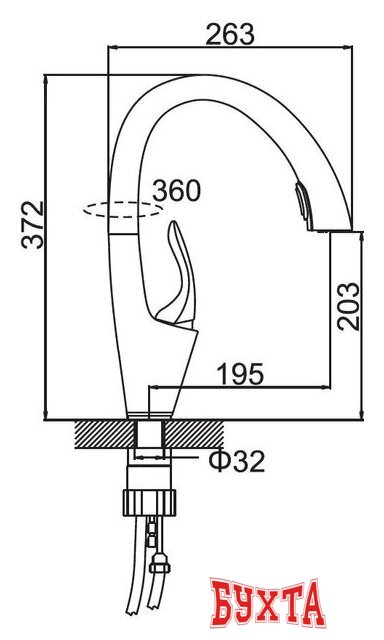 Смеситель Potato P4078-6 2