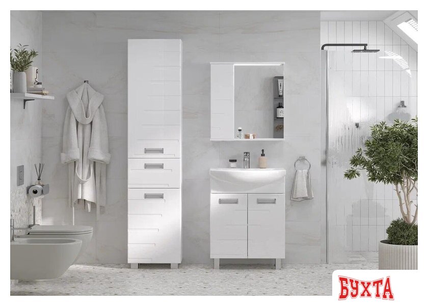 Мебель для ванных комнат Volna Шкаф с зеркалом Joli 60 L 5