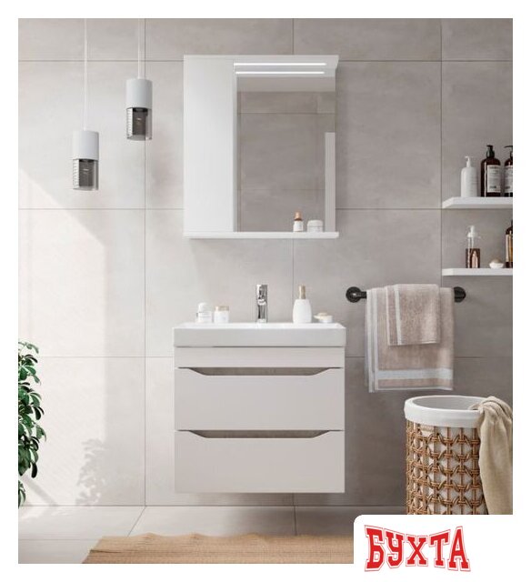 Мебель для ванных комнат Volna Тумба Lake 60.2Y с умывальником 3