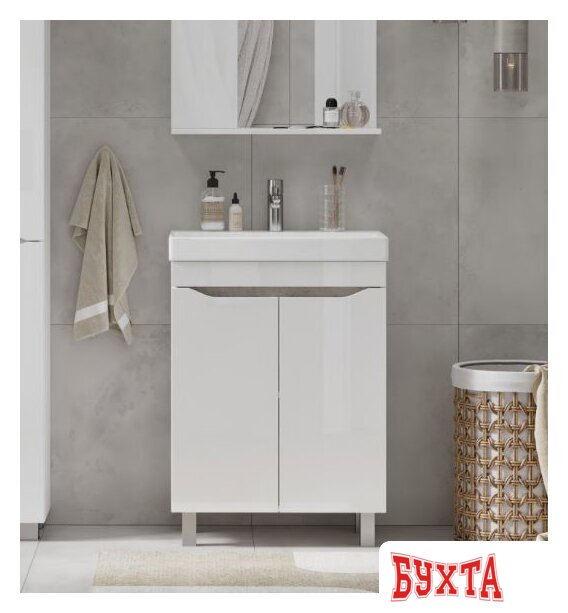 Мебель для ванных комнат Volna Тумба Lake 60.2D с умывальником 3