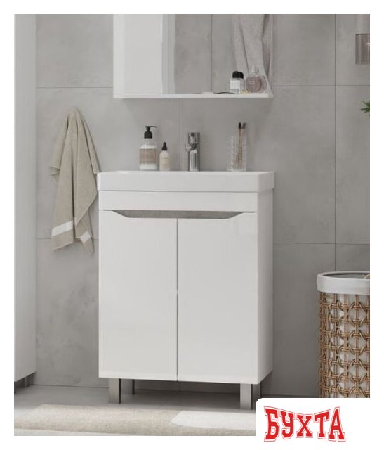 Мебель для ванных комнат Volna Тумба Lake 60.2D с умывальником 4