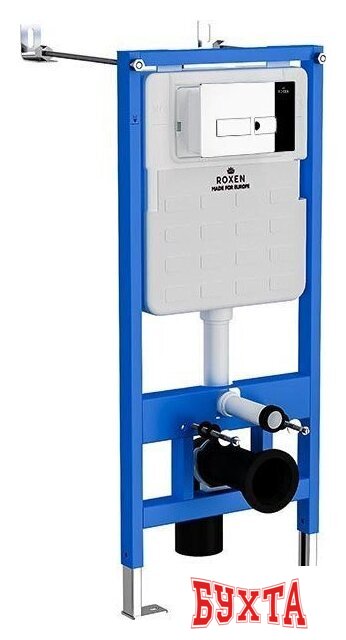 Унитаз подвесной Roxen Cube Bidet One Rimless 6 в 1 StounFix Dual Fresh 596716 (кнопка: хром) 3