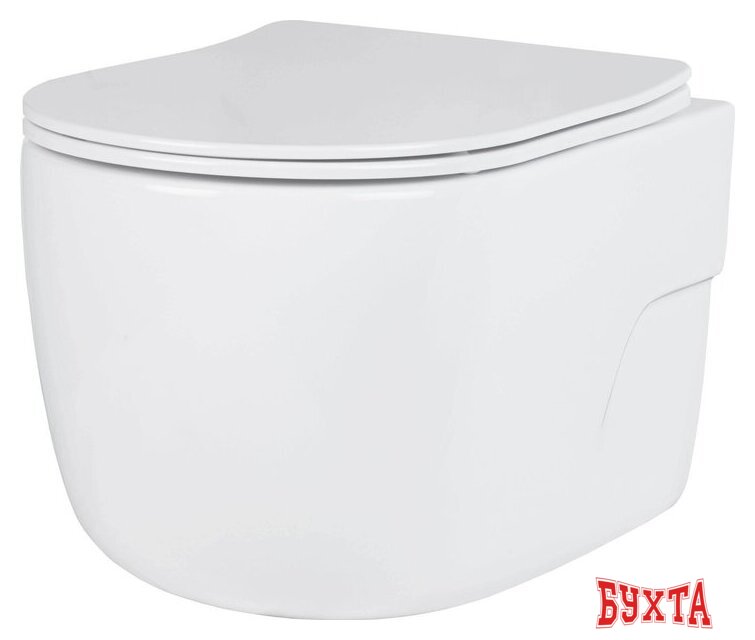 Унитаз подвесной Roxen Porto One Rimless 6 в 1 StounFix Dual Fresh 607036 (кнопка: матовая) 5