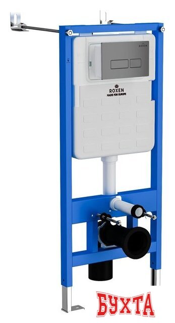 Унитаз подвесной Roxen Cube Bidet One Rimless 6 в 1 StounFix Dual Fresh 608961 (кнопка: матовая) 3