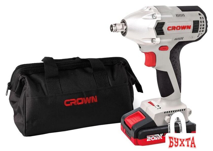 Гайковерт Crown CT22015HX-2 TB (с 2-мя АКБ, сумка)